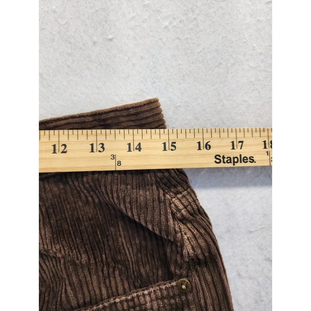 Vintage Express Brown Corduroy High Rise Tapered Leg Pant 13/14 R Dark Academia